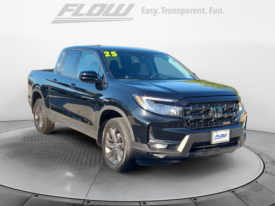 Black 2025 Honda Ridgeline Pickup Truck All-Wheel Drive Automatic
