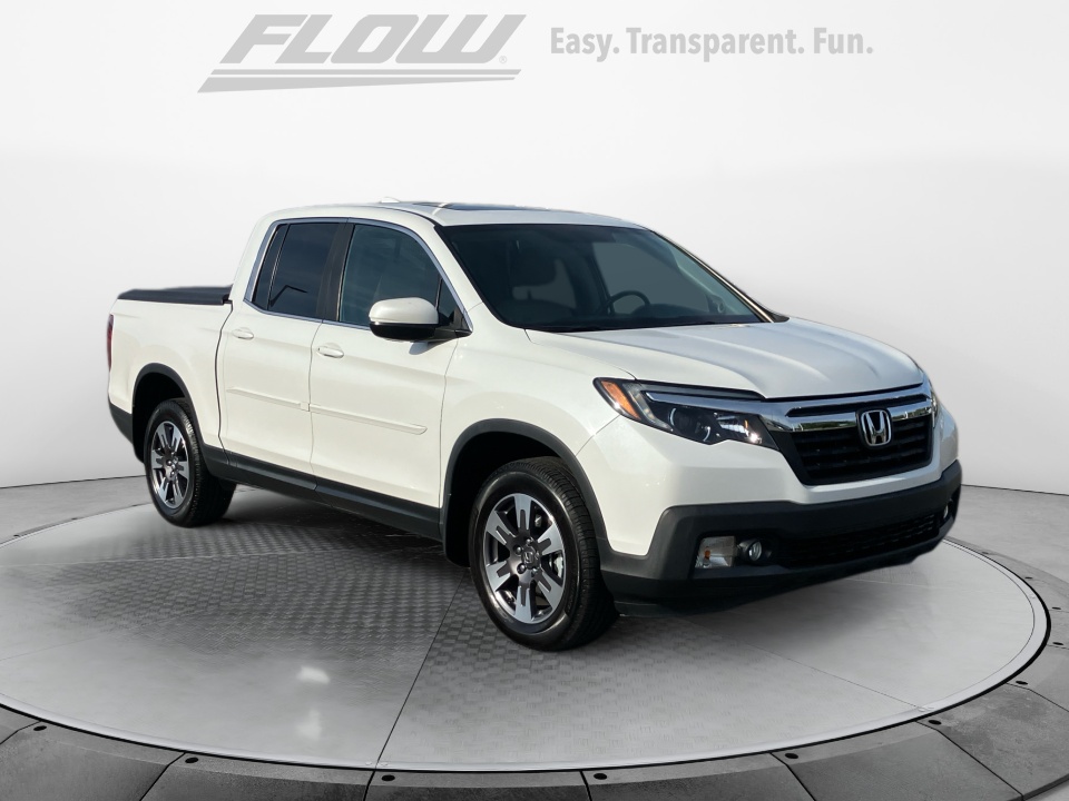 White 2019 Honda Ridgeline RTL AWD Pickup Truck All-Wheel Drive Automatic