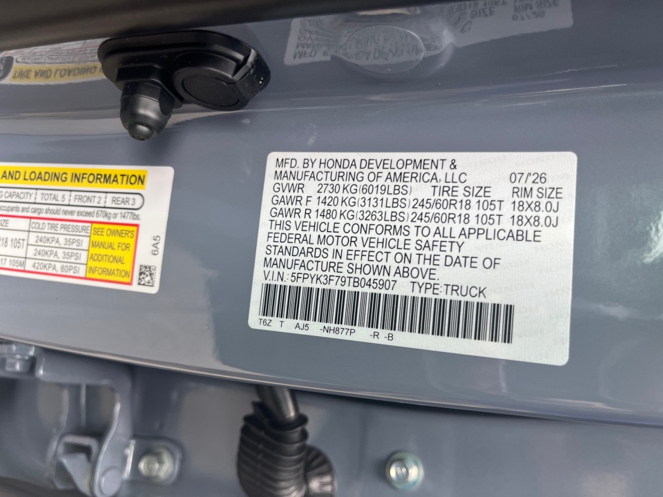 5FPYK3F79TB045907 2026 Honda Ridgeline TrailSport+