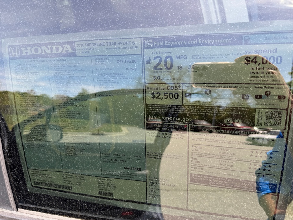 5FPYK3F7XTB030056 2026 Honda Ridgeline TrailSport+