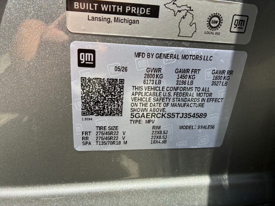 5GAERCKS5TJ354589 2026 Buick Enclave Avenir FWD