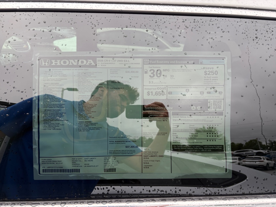 5J6RS3H72TL019389 2026 Honda CR-V EX-L