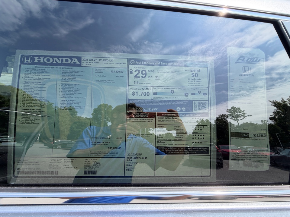 5J6RS4H23TL016737 2026 Honda CR-V LX
