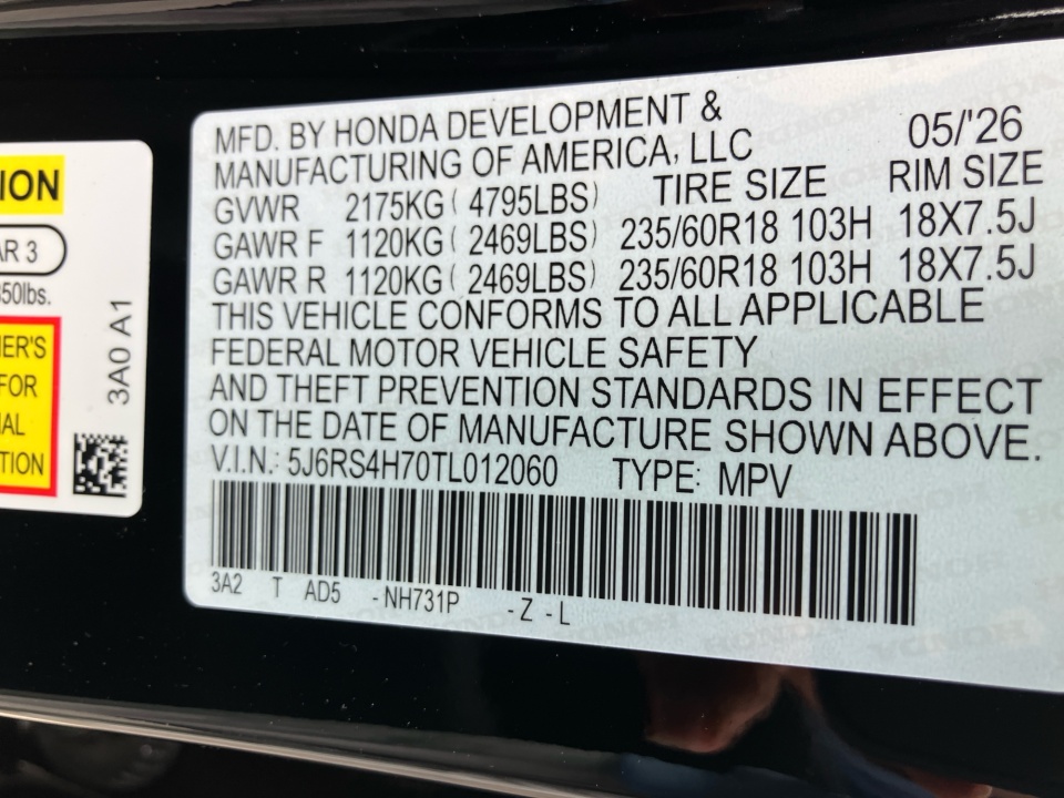 5J6RS4H70TL012060 2026 Honda CR-V EX-L AWD