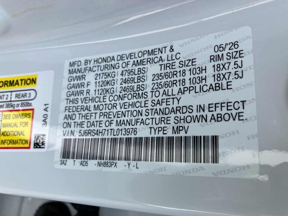 5J6RS4H71TL013976 2026 Honda CR-V EX-L