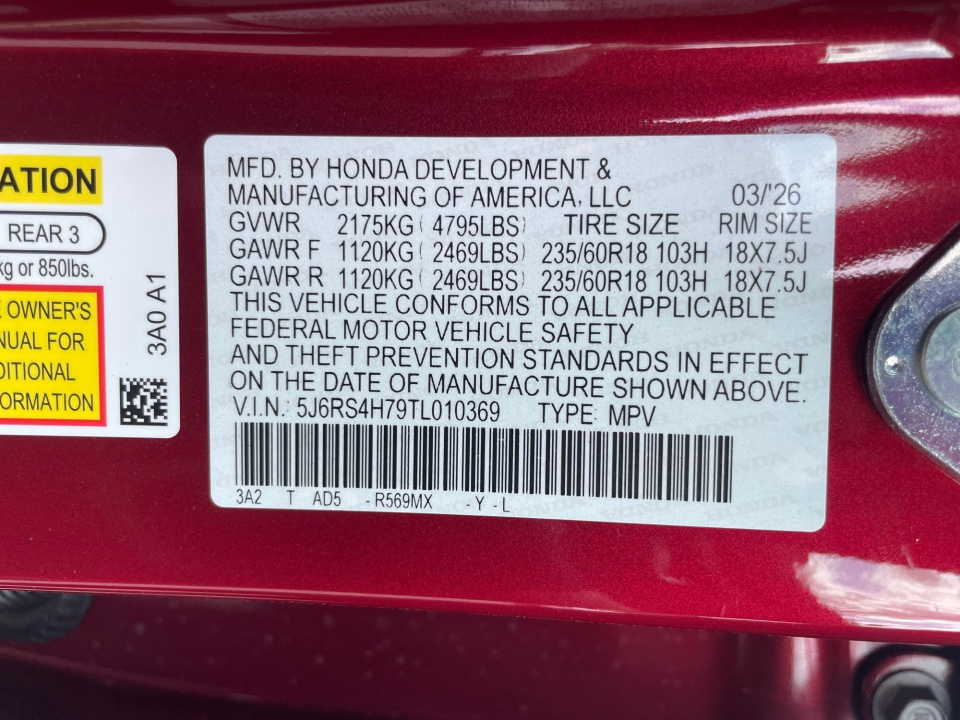 5J6RS4H79TL010369 2026 Honda CR-V EX-L AWD