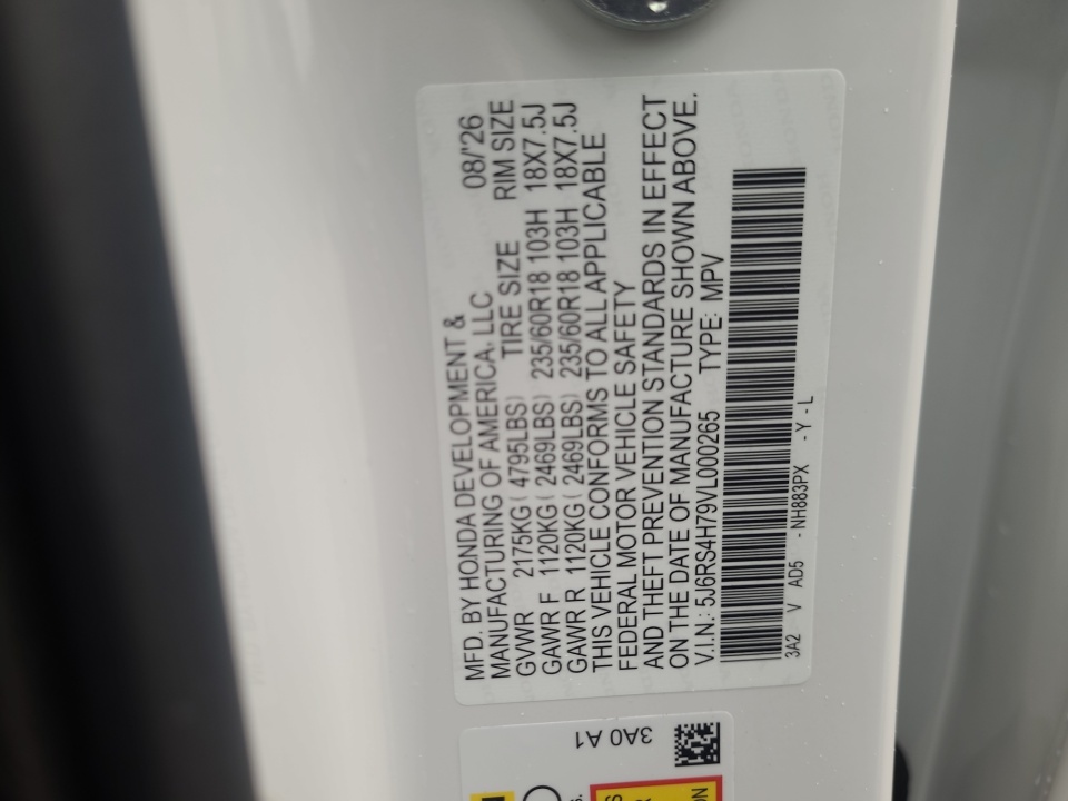 5J6RS4H79VL000265 2027 Honda CR-V EX-L