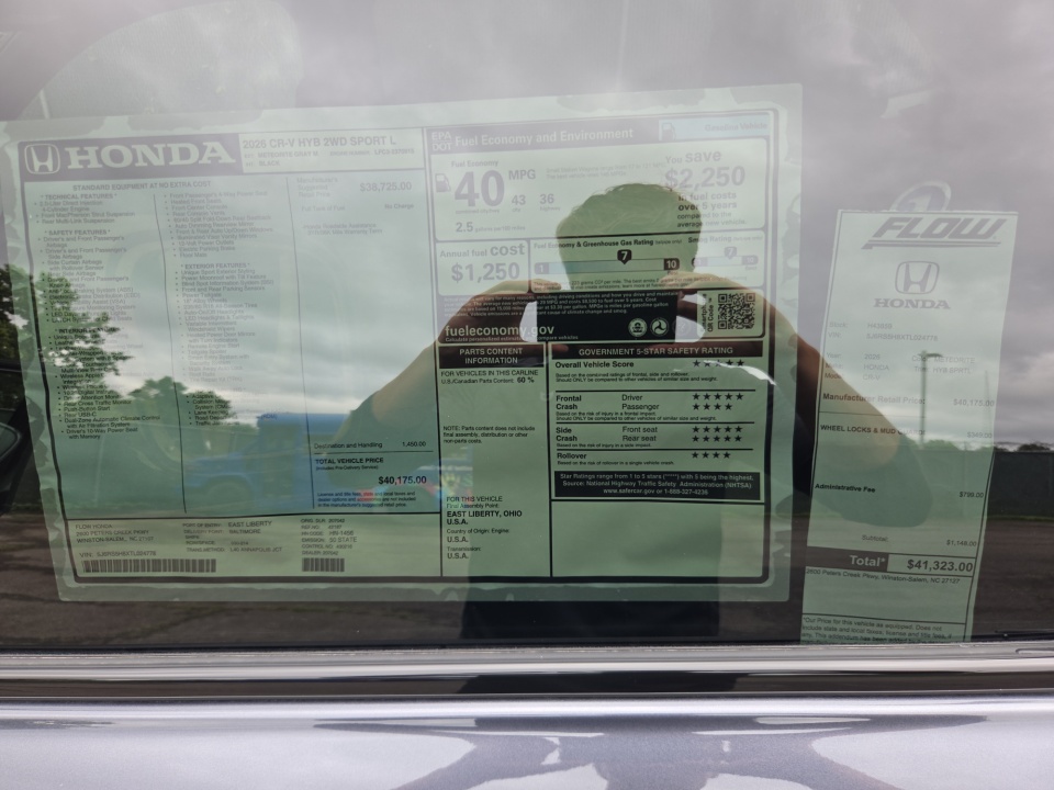 5J6RS5H8XTL024778 2026 Honda CR-V Hybrid 2WD Sport-L