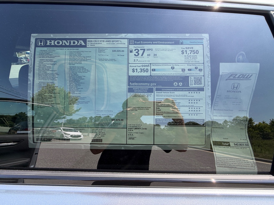 5J6RS6H82TL032928 2026 Honda CR-V Hybrid Sport-L