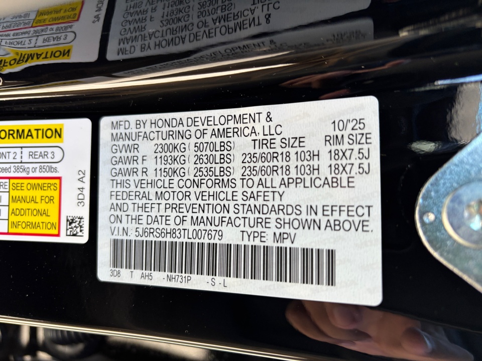 5J6RS6H83TL007679 2026 Honda CR-V Hybrid AWD Sport-L