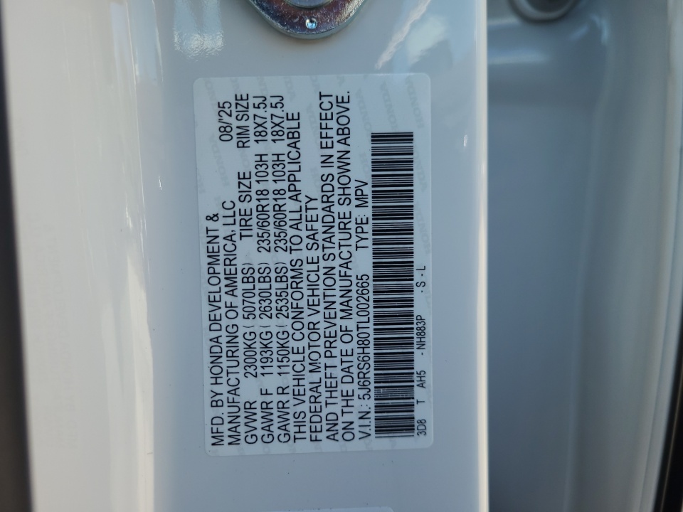 5J6RS6H85TL006436 2026 Honda CR-V Hybrid AWD Sport-L