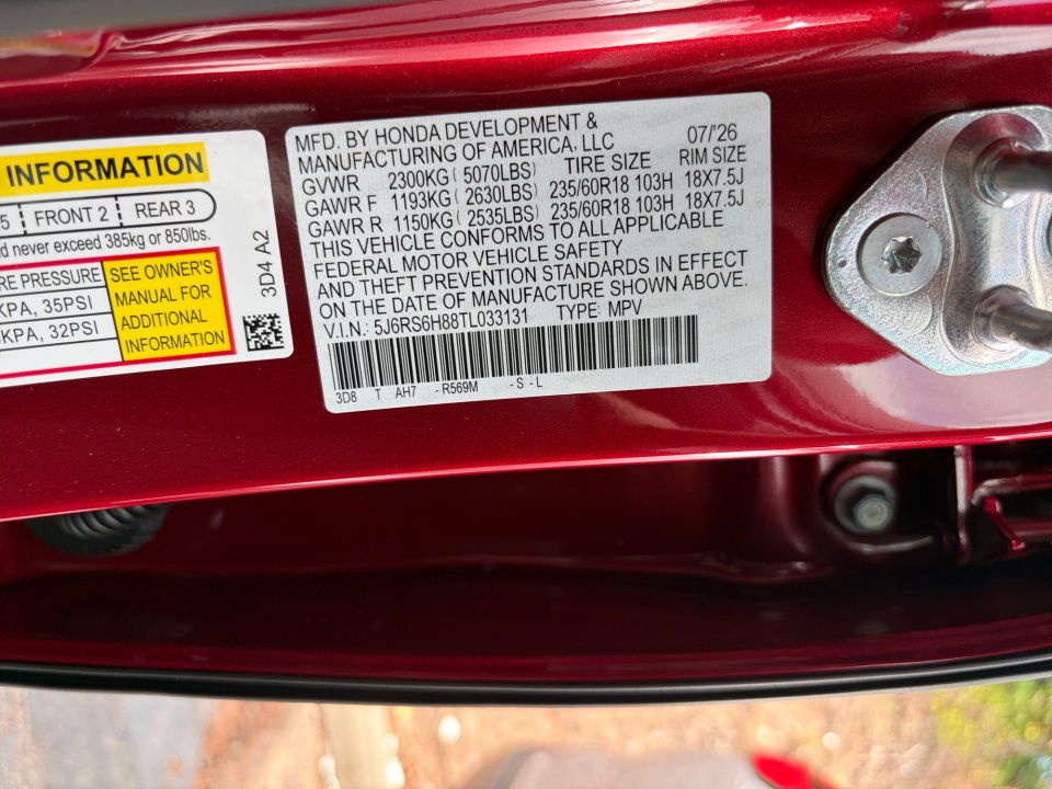 5J6RS6H88TL033131 2026 Honda CR-V Hybrid Sport-L