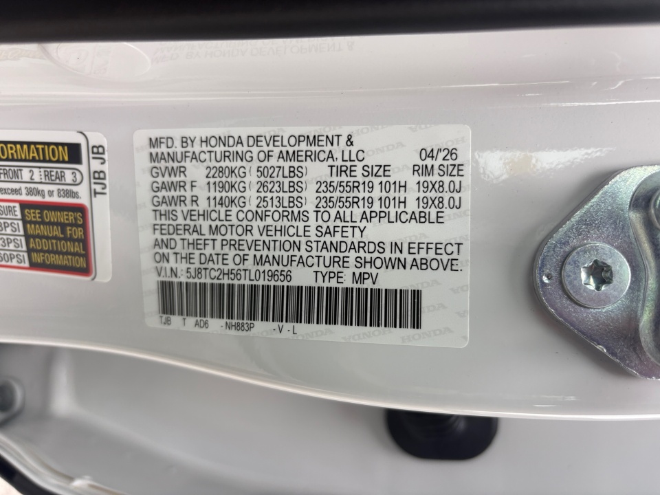 5J8TC2H56TL019656 2026 Acura RDX Technology