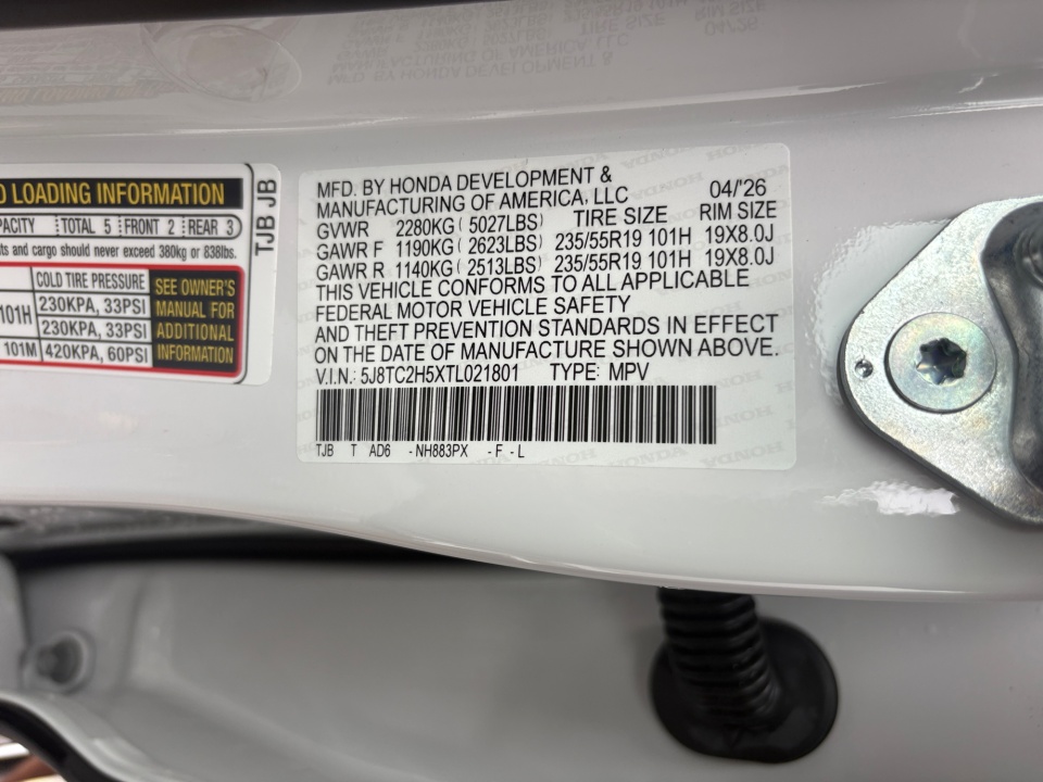 5J8TC2H5XTL021801 2026 Acura RDX Technology