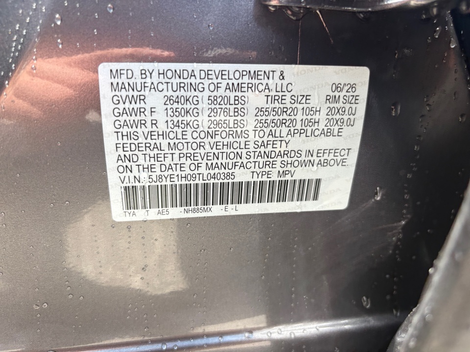 5J8YE1H09TL040385 2026 Acura MDX w/A-Spec Package