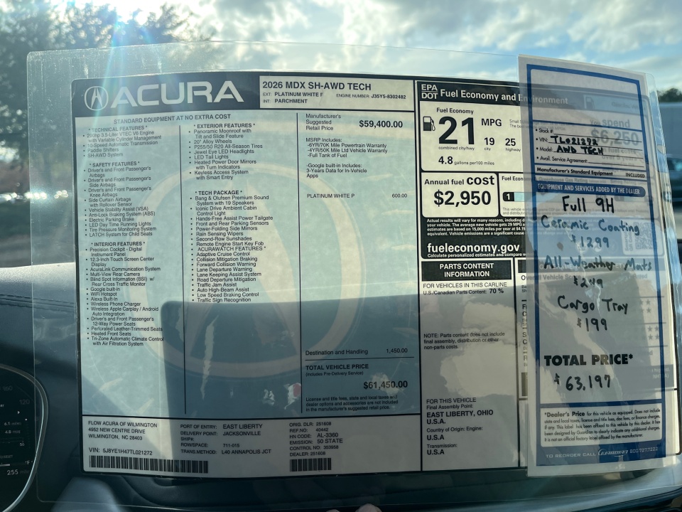 5J8YE1H47TL021272 2026 Acura MDX Technology Package