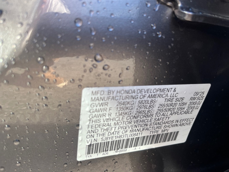 5J8YE1H83TL008411 2026 Acura MDX Advance Package