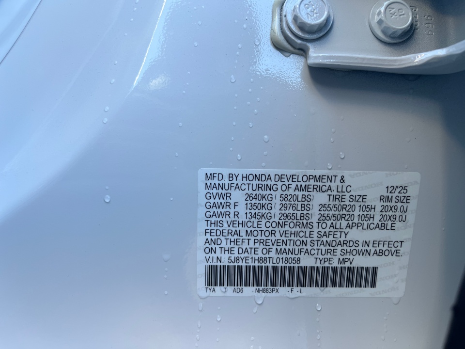 5J8YE1H88TL018058 2026 Acura MDX Advance Package