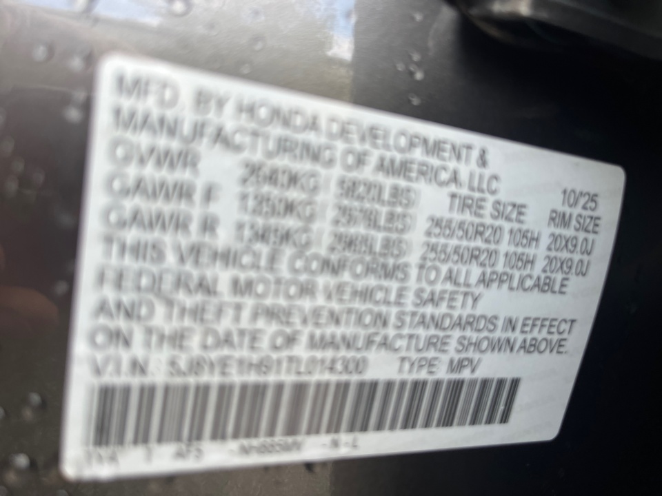 5J8YE1H91TL014300 2026 Acura MDX A-SPEC Advance Package