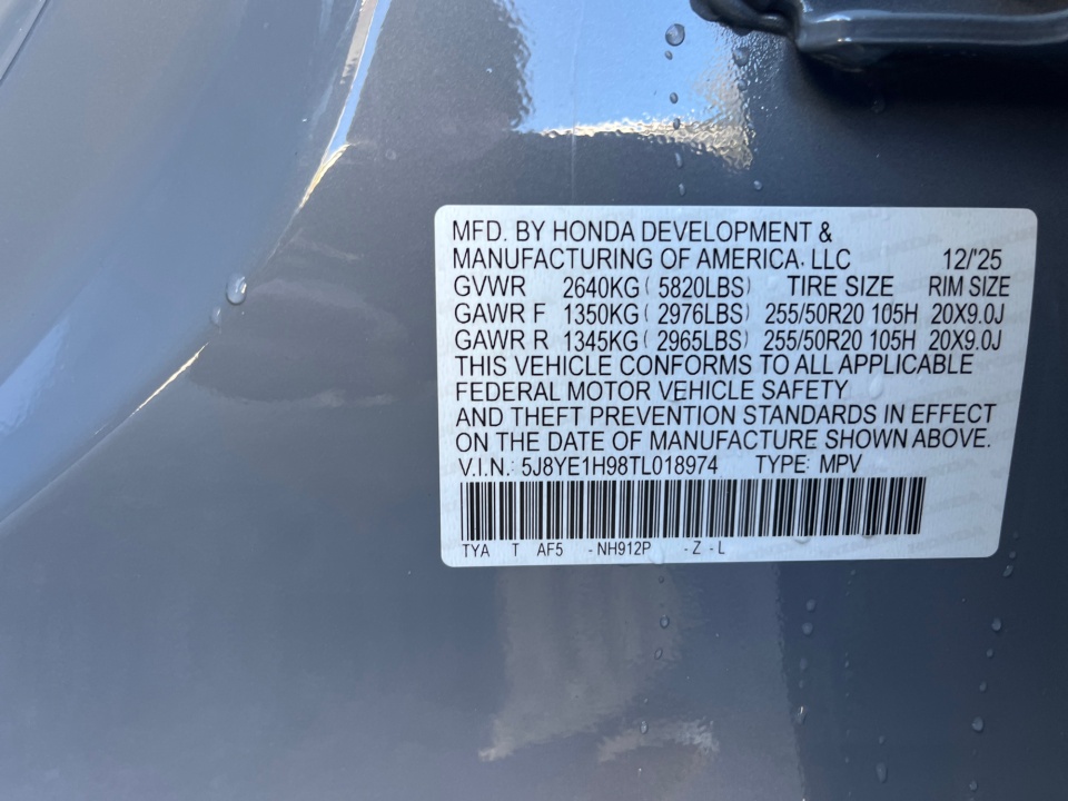 5J8YE1H98TL018974 2026 Acura MDX A-SPEC Advance Package