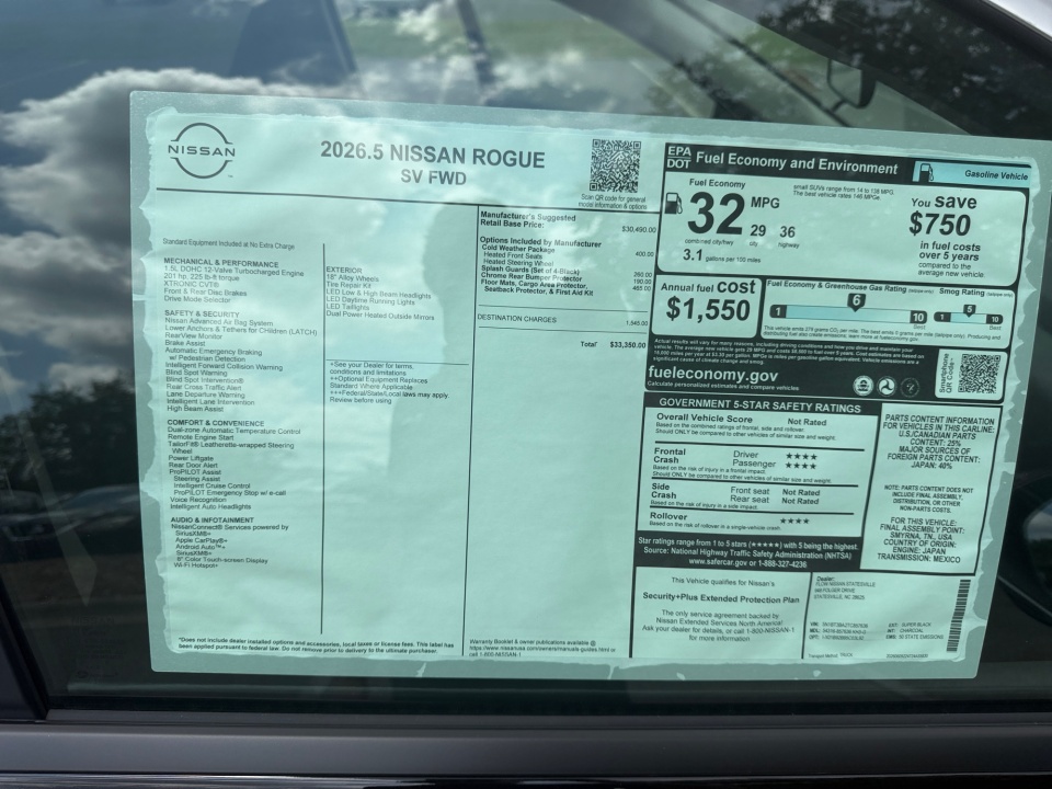 5N1BT3BA2TC857636 2026 Nissan Rogue SV