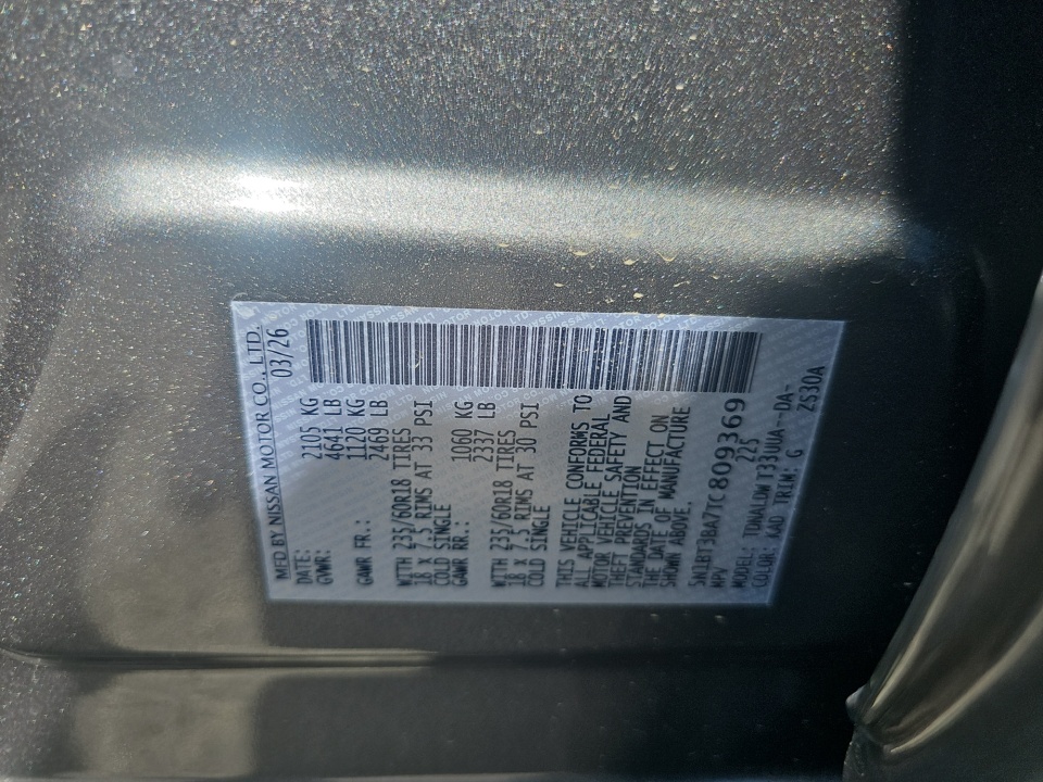 5N1BT3BA7TC809369 2026 Nissan Rogue SV