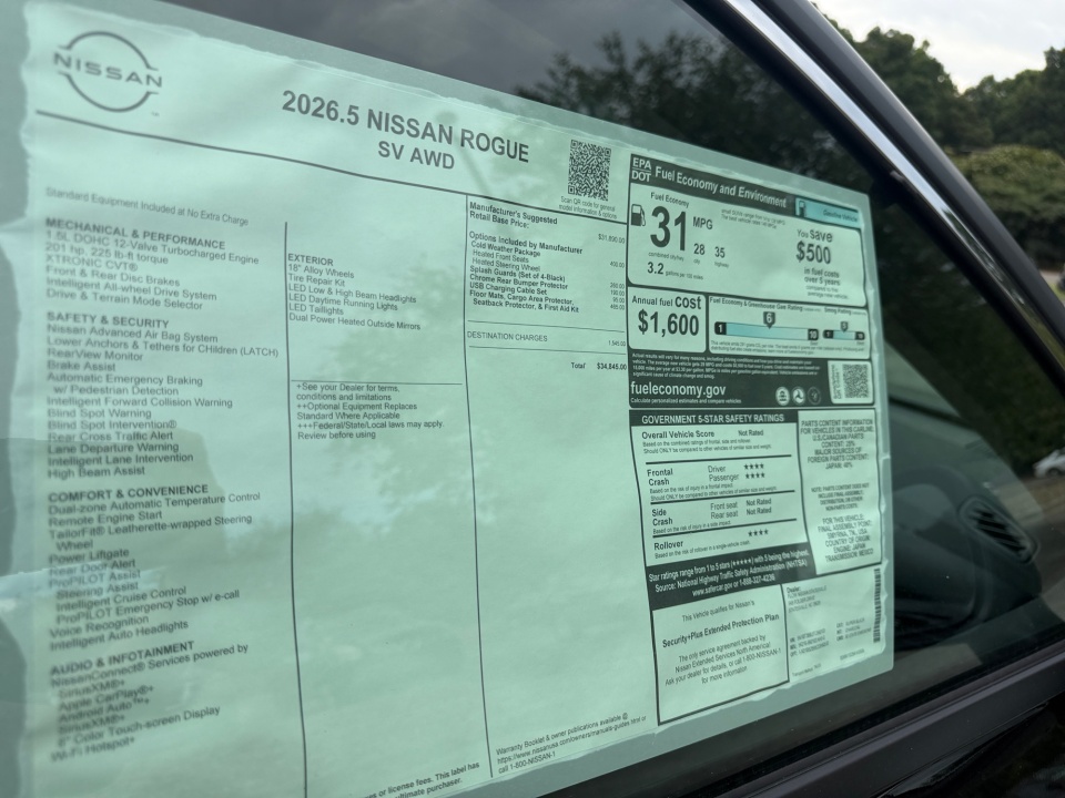 5N1BT3BB3TC860103 2026 Nissan Rogue SV
