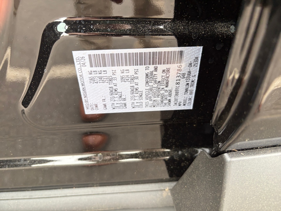 5N1BT3BB9TC813786 2026 Nissan Rogue SV