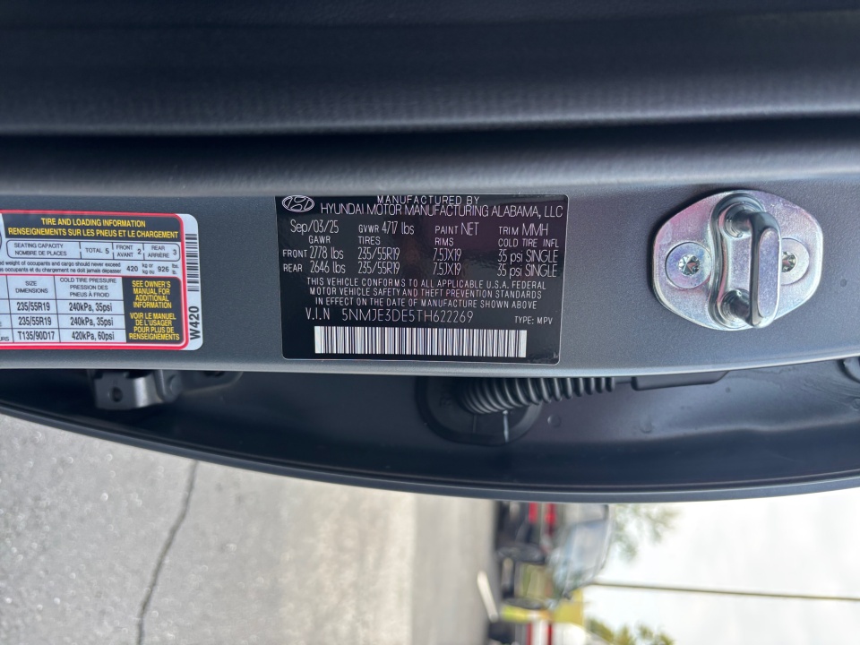 5NMJE3DE5TH622269 2026 Hyundai Tucson Limited