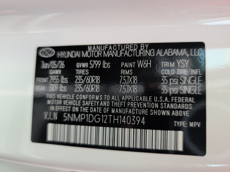 5NMP1DG12TH140394 2026 Hyundai Santa Fe Hybrid SE