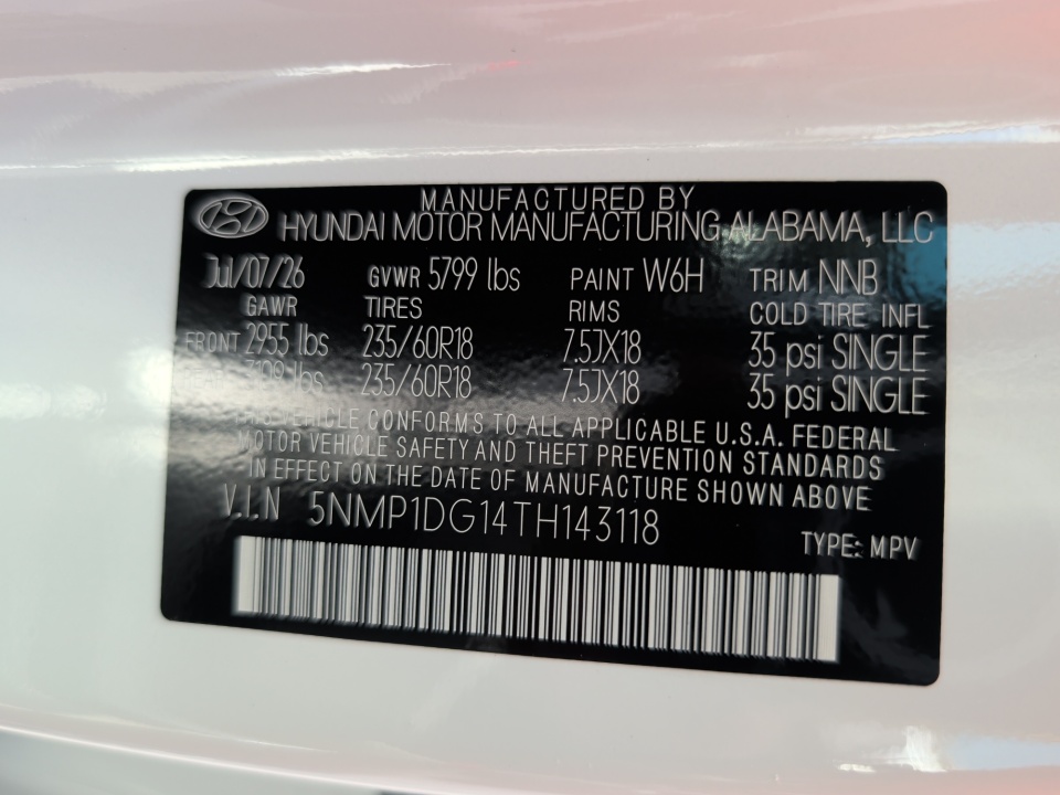 5NMP1DG14TH143118 2026 Hyundai Santa Fe Hybrid SE