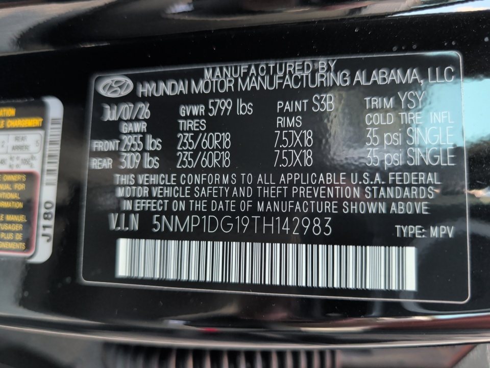 5NMP1DG19TH142983 2026 Hyundai Santa Fe Hybrid SE