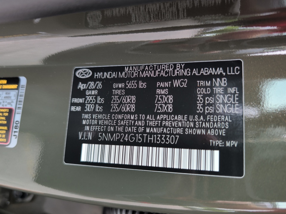 5NMP24G15TH133307 2026 Hyundai Santa Fe Hybrid SEL