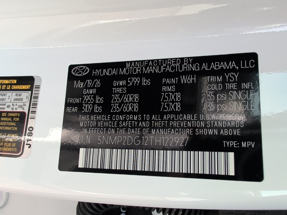 5NMP2DG12TH122927 2026 Hyundai Santa Fe Hybrid SEL