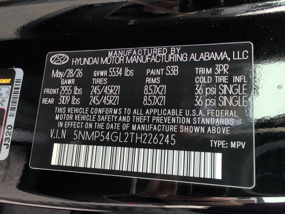 5NMP54GL2TH226245 2026 Hyundai Santa Fe Calligraphy
