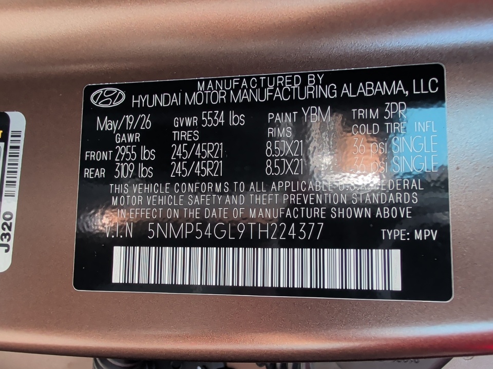 5NMP54GL9TH224377 2026 Hyundai Santa Fe Calligraphy
