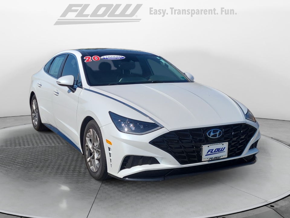 White 2020 Hyundai Sonata SEL FWD Sedan Front-Wheel Drive Automatic