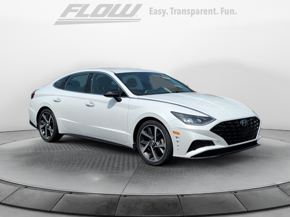 White 2021 Hyundai Sonata Sedan Front-Wheel Drive Automatic