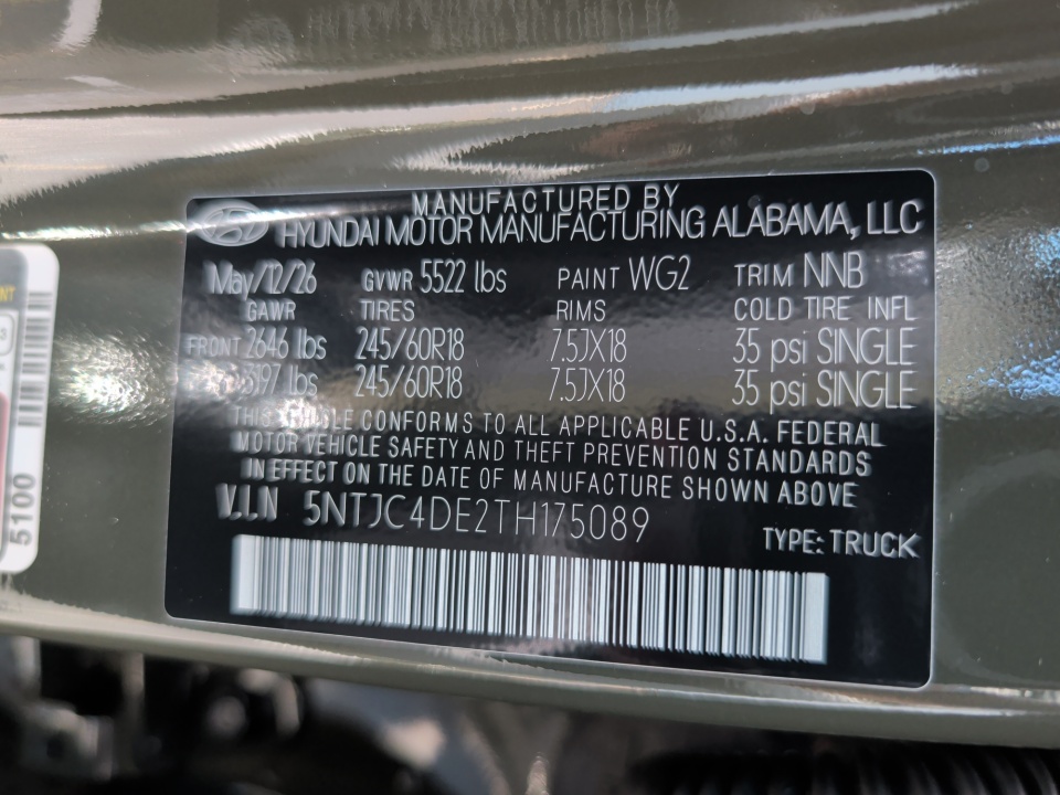 5NTJC4DE2TH175089 2026 Hyundai Santa Cruz SEL Activity