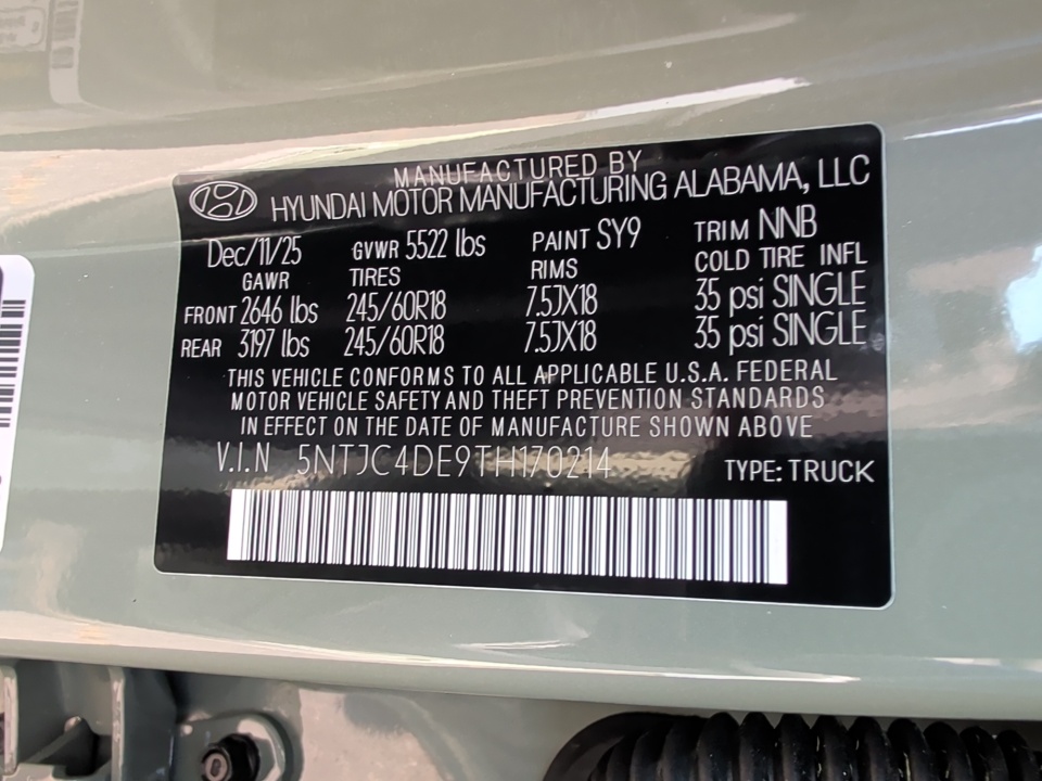 5NTJC4DE9TH170214 2026 Hyundai Santa Cruz SEL Activity