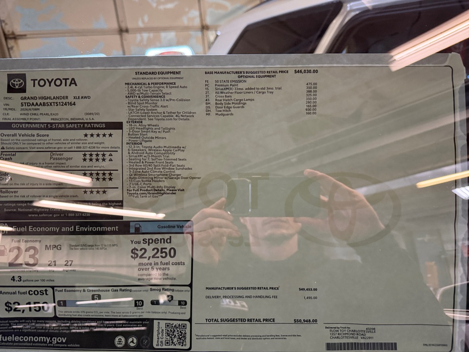 5TDAAAB5XTS124164 2026 Toyota Grand Highlander XLE