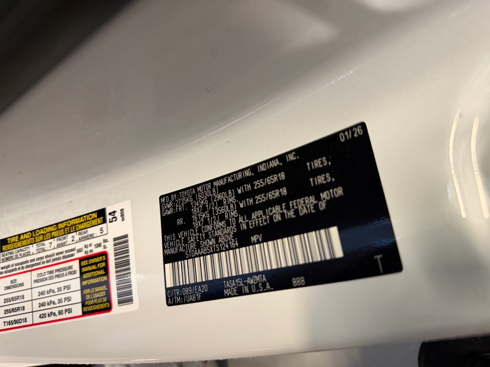 5TDAAAB5XTS124164 2026 Toyota Grand Highlander XLE