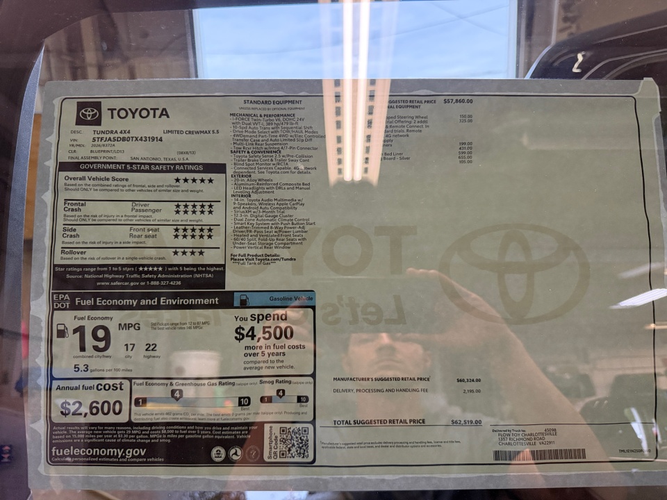 5TFJA5DB0TX431914 2026 Toyota Tundra Limited