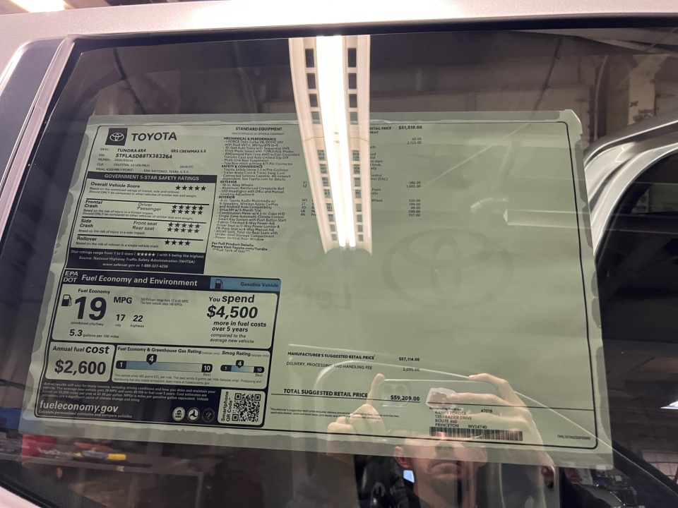 5TFLA5DB8TX383264 2026 Toyota Tundra SR5 CrewMax 5.5' Bed