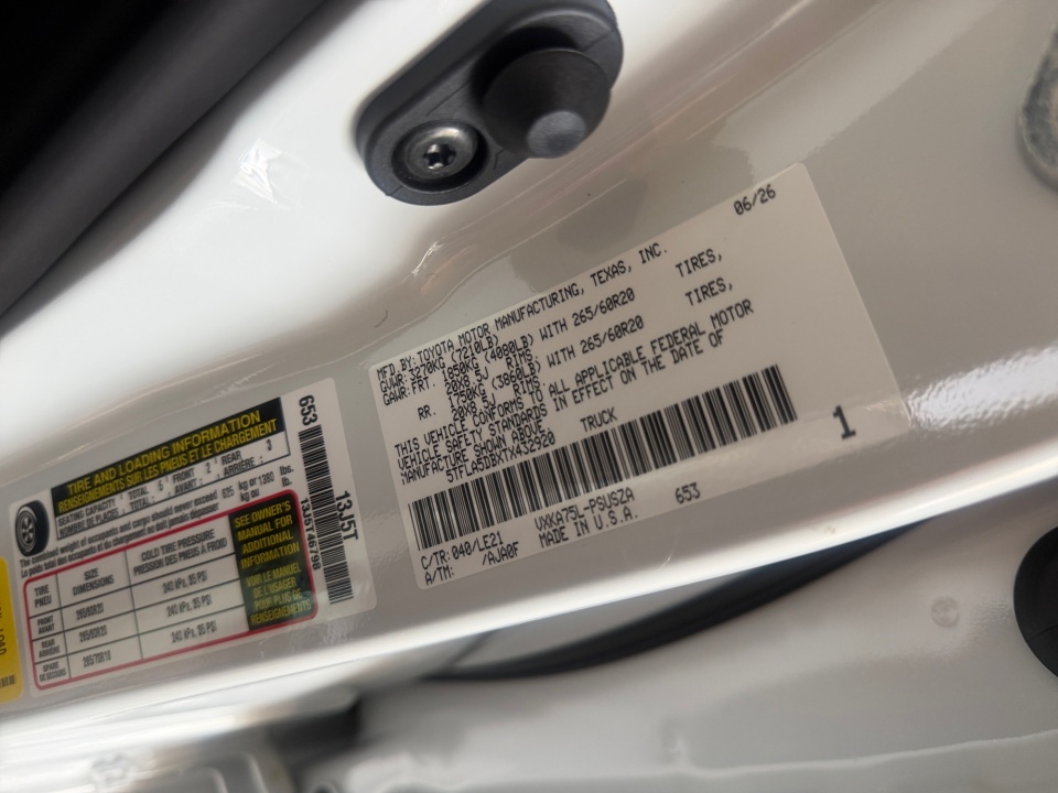 5TFLA5DBXTX432920 2026 Toyota Tundra SR5