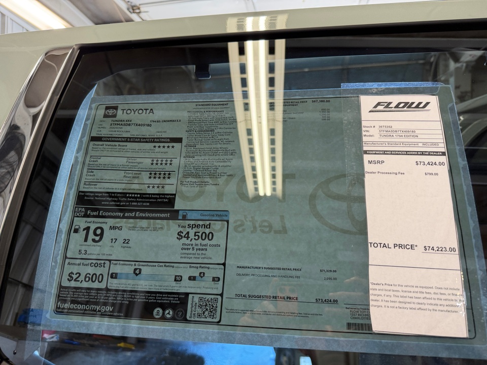 5TFMA5DB7TX409180 2026 Toyota Tundra 1794 Edition CrewMax 5.5' Bed