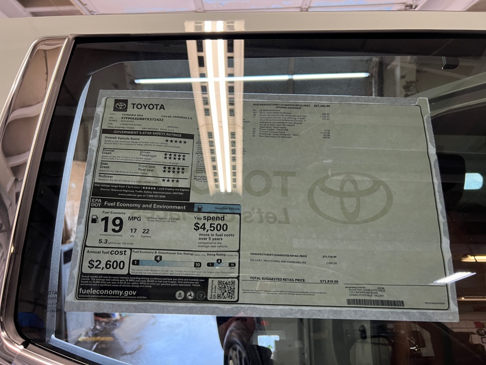 5TFMA5DB8TX372432 2026 Toyota Tundra 1794 Edition CrewMax 5.5' Bed