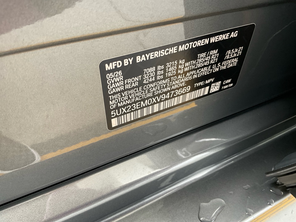 5UX23EM0XV9473669 2027 BMW X7 xDrive40i