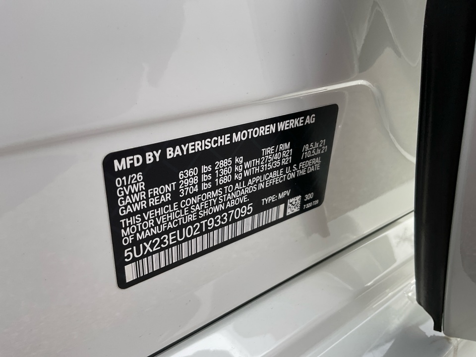 5UX23EU02T9337095 2026 BMW X5 xDrive40i