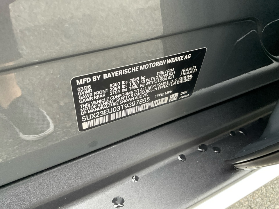 5UX23EU03T9397855 2026 BMW X5 xDrive40i